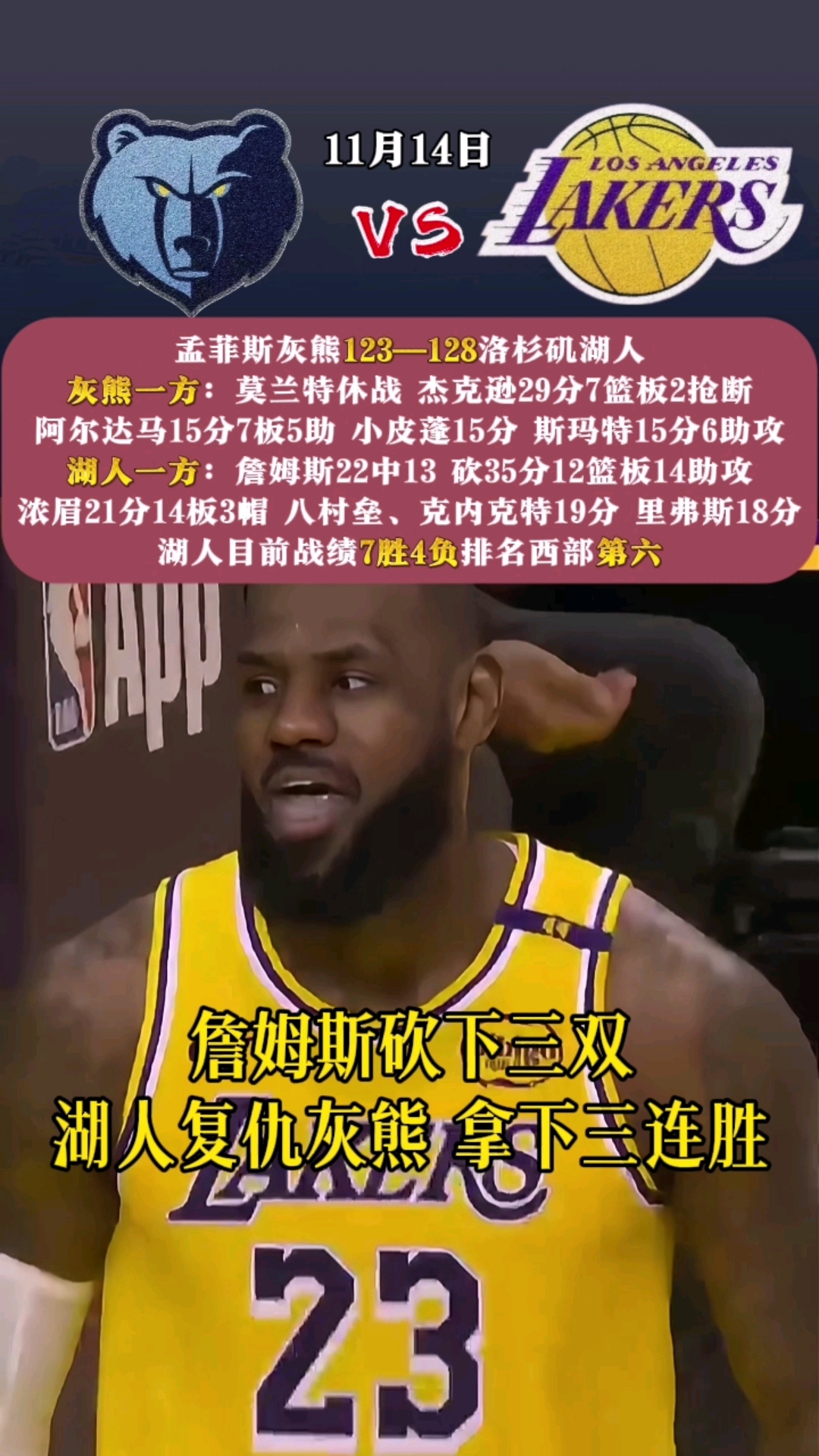 V体育-灰熊大胜雷霆,季后赛或有转折